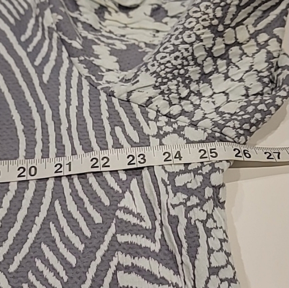 Alfred Dunner Gray Patterned Full Zipper Unlined Jacket Gray White 20 - Picture 8 of 10